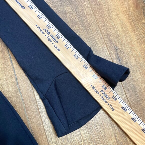 Talbots Dress Womens US 2 Blue V Neck Sheath Bell Sleeve Flounce Ponte Stretch - Picture 7 of 10